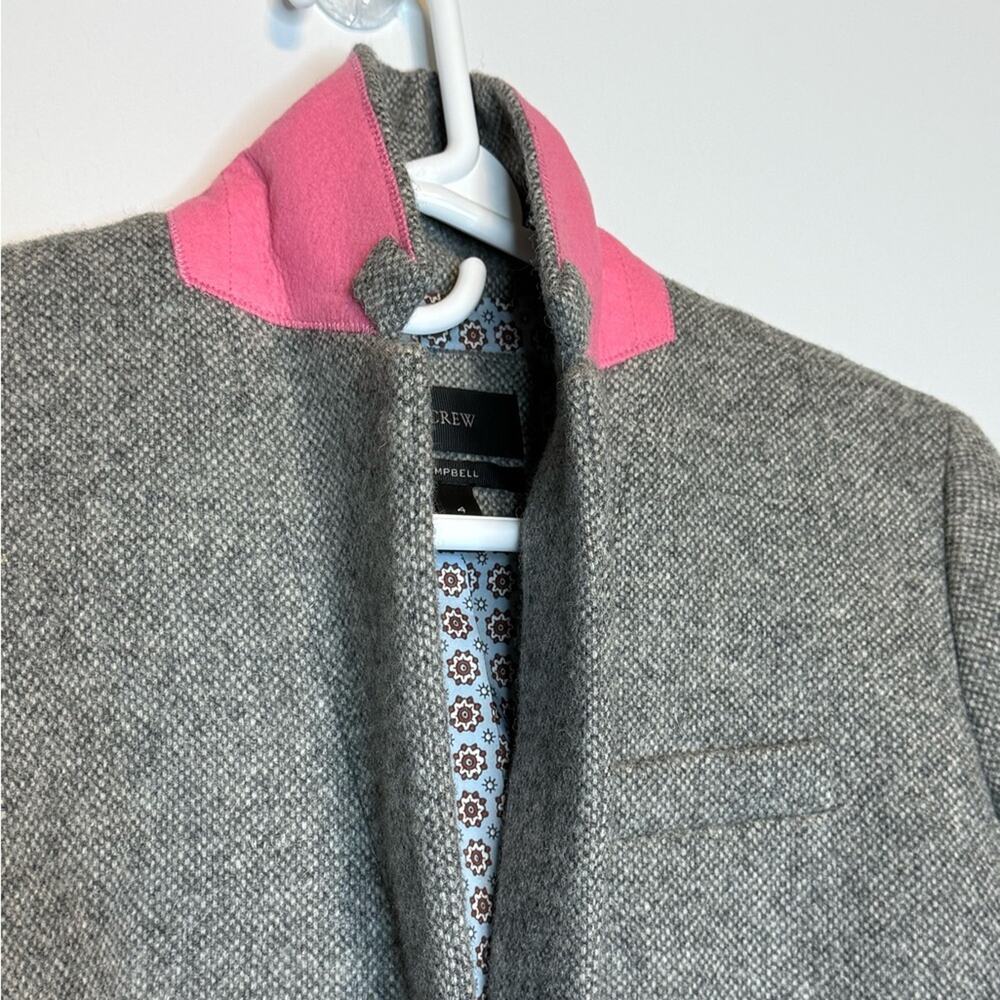 RARE J.Crew Campbell Donegal Blazer Wool Heather Graphite Sz 4 - Picture 13 of 16